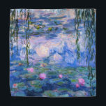 Claude Monet Water Lilies Vintage Floral HD Art Bandana<br><div class="desc">Claude Monet Water Lilies Vintage Floral HD Art Bandana & Handkerchief.
Water Lilies painting by Claude Monet. Painted between 1916-1919.</div>