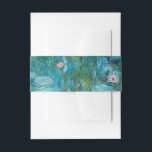 Claude Monet Water Lilies Wedding Invitation Belly Band<br><div class="desc">Elegant wedding invitation belly band featuring classic Water Lilies painting by Claude Monet</div>