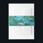 Claude Monet Water Lilies Wedding Invitation Belly Band<br><div class="desc">Elegant wedding invitation belly band featuring classic Water Lilies painting by Claude Monet</div>