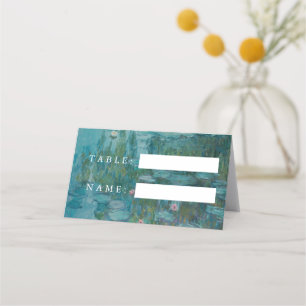 Claude Monet Water Lilies Wedding Place Card