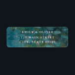 Claude Monet Water Lilies Wedding Return Address<br><div class="desc">Modern wedding return address label featuring Claude Monet Water Lilies painting.</div>