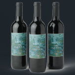 Claude Monet Water Lilies Wedding Wine Label<br><div class="desc">Wedding wine labels featuring Claude Monet Water Lilies painting.</div>