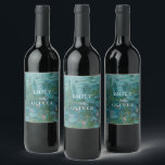 Claude Monet Water Lilies Wedding Wine Label<br><div class="desc">Wedding wine labels featuring Claude Monet Water Lilies painting.</div>
