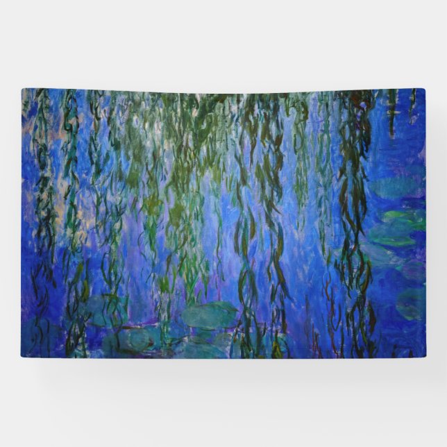 Claude Monet - Water Lilies with weeping willow Banner (Horizontal)