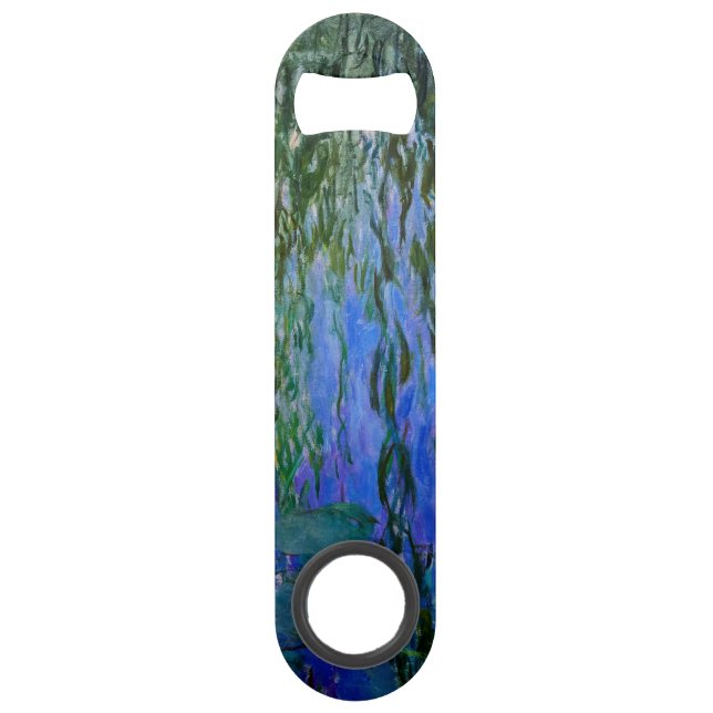 Claude Monet - Water Lilies with weeping willow Bar Key (Front)