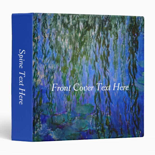 Claude Monet - Water Lilies with weeping willow Binder (Front/Spine)
