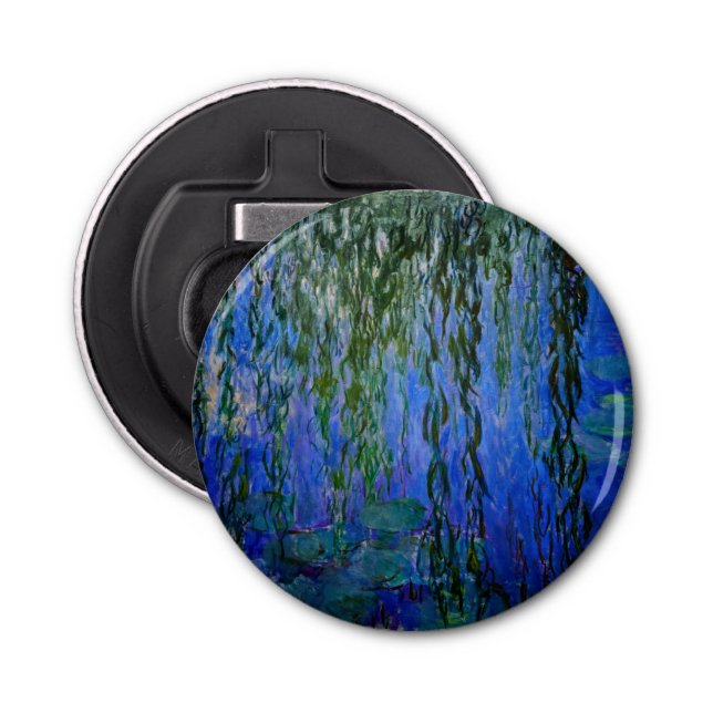 Claude Monet - Water Lilies with weeping willow Bottle Opener (Front)