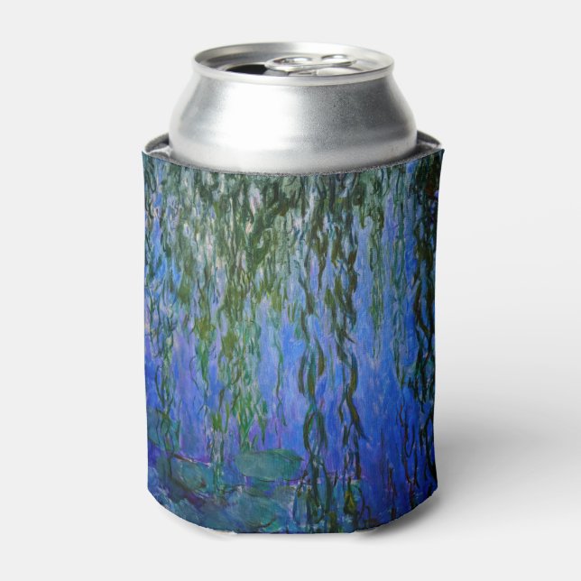 Claude Monet - Water Lilies with weeping willow Can Cooler (Can Front)