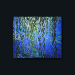 Claude Monet - Water Lilies with weeping willow Canvas Print<br><div class="desc">Water Lilies with weeping willow branches / Nympheas avec rameaux de saule by Claude Monet in 1916-1919</div>