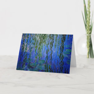 Claude Monet - Water Lilies with weeping willow Card