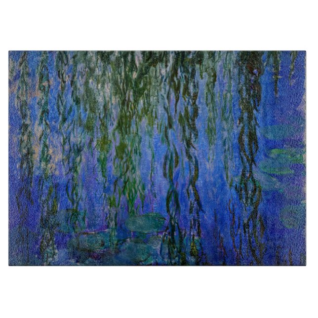 Claude Monet - Water Lilies with weeping willow Cutting Board (Front)