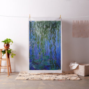 Claude Monet - Water Lilies with weeping willow Fabric