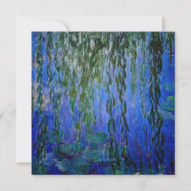 Claude Monet - Water Lilies with weeping willow Invitation (Front)