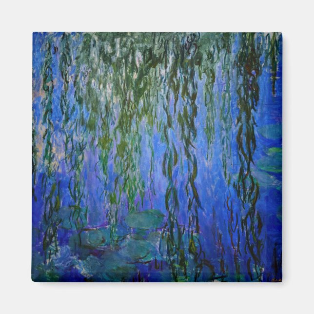 Claude Monet - Water Lilies with weeping willow Magnet (Front)
