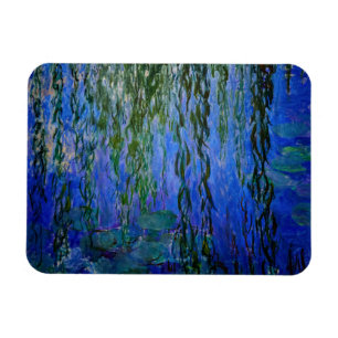 Claude Monet - Water Lilies with weeping willow Magnet