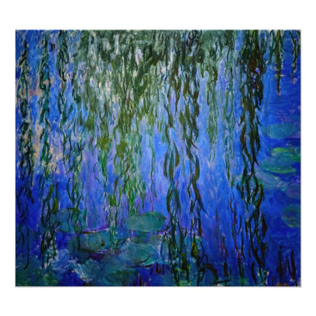 Claude Monet - Water Lilies with weeping willow Photo Print (Front)