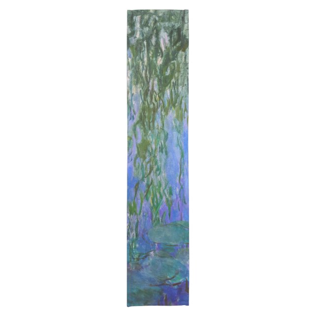 Claude Monet - Water Lilies with weeping willow Short Table Runner (Front)