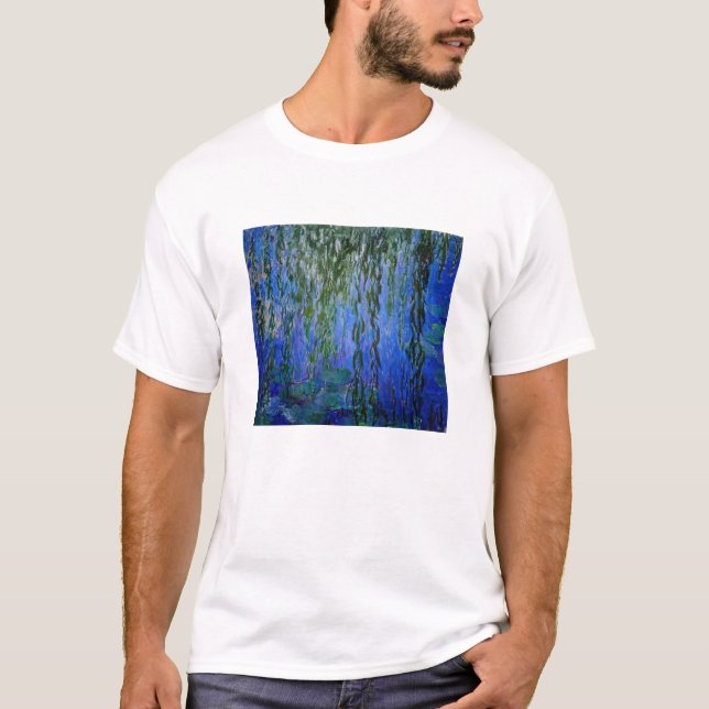 Claude Monet - Water Lilies with weeping willow T-Shirt (Front)