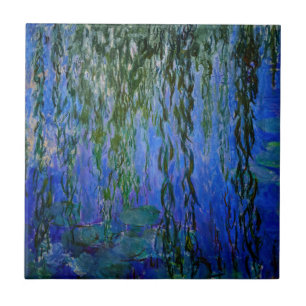 Claude Monet - Water Lilies with weeping willow Tile