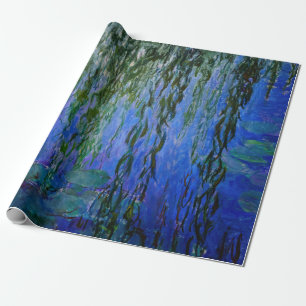 Claude Monet - Water Lilies with weeping willow Wrapping Paper