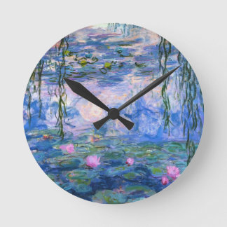 Claude Monet Water Lillies 1919 Round Clock