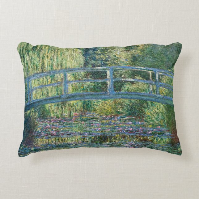 Claude Monet - Water Lily pond, Green Harmony Accent Pillow (Front)