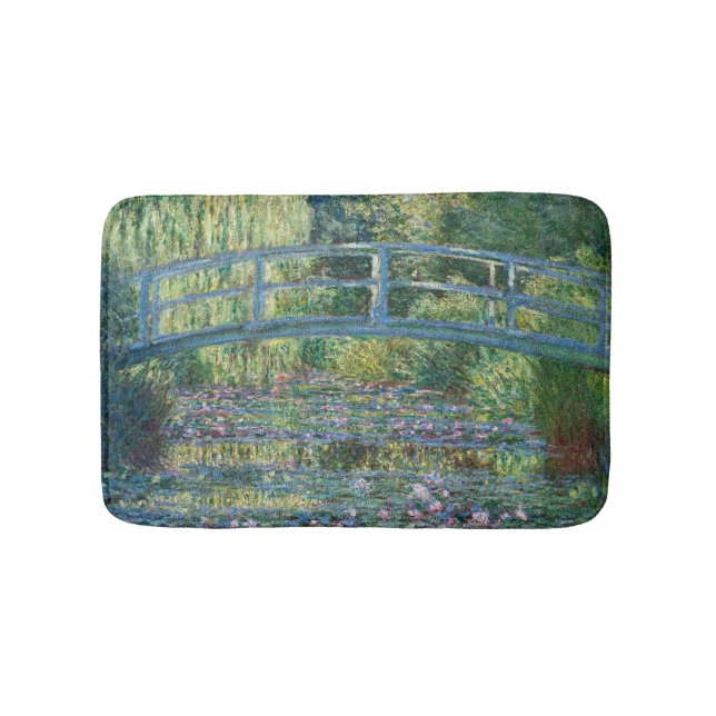 Claude Monet - Water Lily pond, Green Harmony Bath Mat (Front)