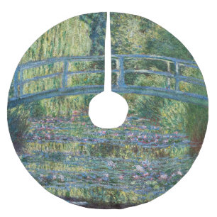 Claude Monet - Water Lily pond, Green Harmony Brushed Polyester Tree Skirt