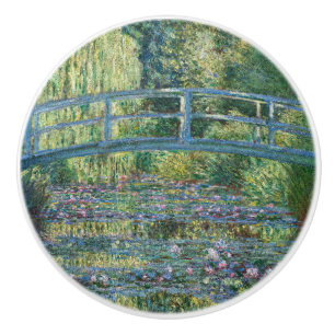 Claude Monet - Water Lily pond, Green Harmony Ceramic Knob