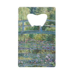 Claude Monet - Water Lily pond, Green Harmony Credit Card Bottle Opener