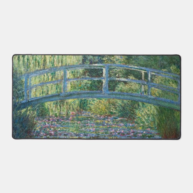 Claude Monet - Water Lily pond, Green Harmony Desk Mat (Front)