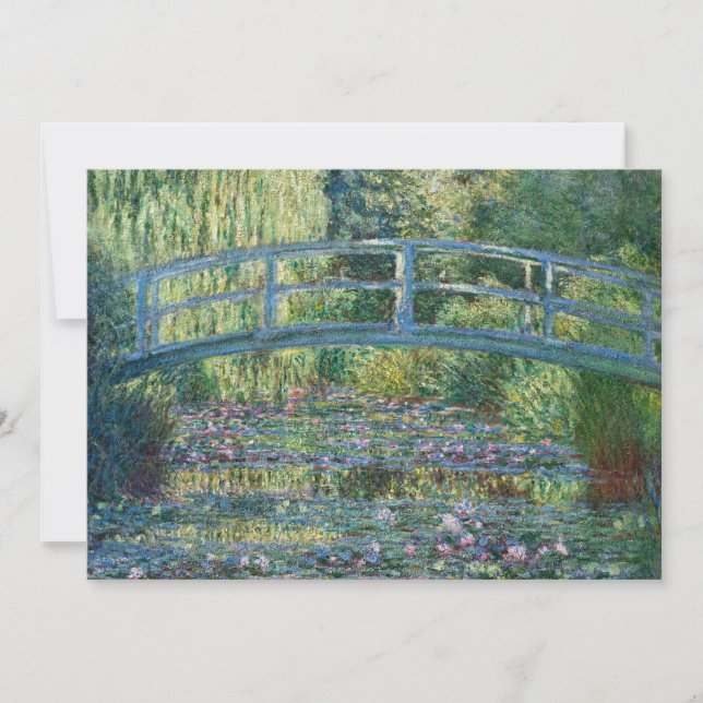 Claude Monet - Water Lily pond, Green Harmony Invitation (Front)