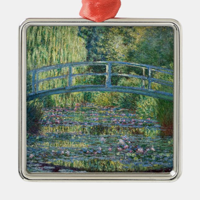 Claude Monet - Water Lily pond, Green Harmony Metal Ornament (Front)