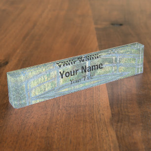 Claude Monet - Water Lily pond, Green Harmony Nameplate