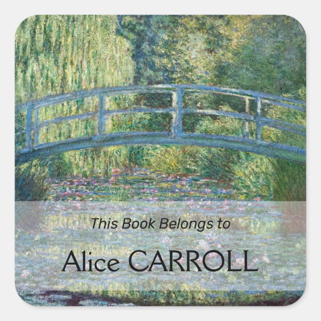 Claude Monet - Water Lily pond, Green Harmony Square Sticker (Front)