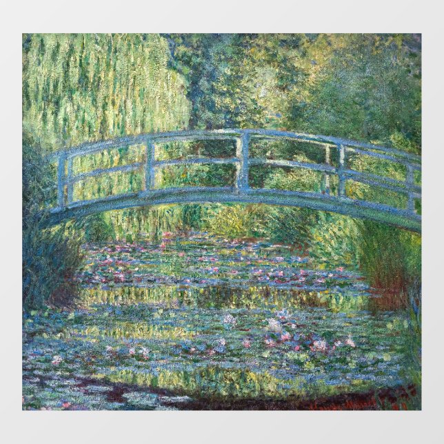 Claude Monet - Water Lily pond, Green Harmony Window Cling (Sheet)