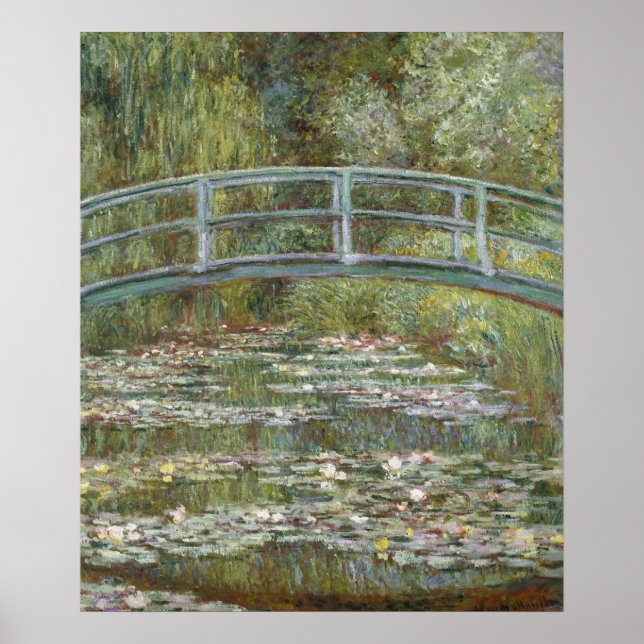 Claude Monet Water Lily Pond (Japanese Footbridge) Poster (Front)