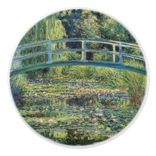 Claude Monet - Water Lily Pond & Japanesese Bridge Ceramic Knob