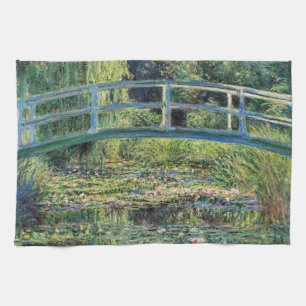 Claude Monet - Water Lily Pond & Japanesese Bridge Kitchen Towel