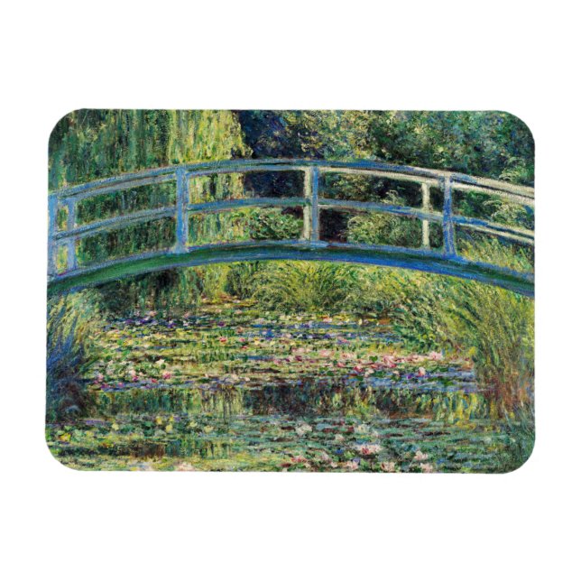 Claude Monet - Water Lily Pond & Japanesese Bridge Magnet (Horizontal)