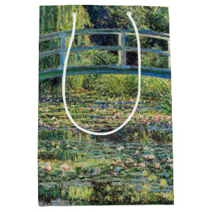 Claude Monet - Water Lily Pond & Japanesese Bridge Medium Gift Bag