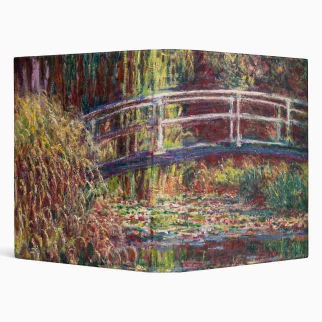 Claude Monet - Water Lily pond, Pink Harmony Binder (Background)
