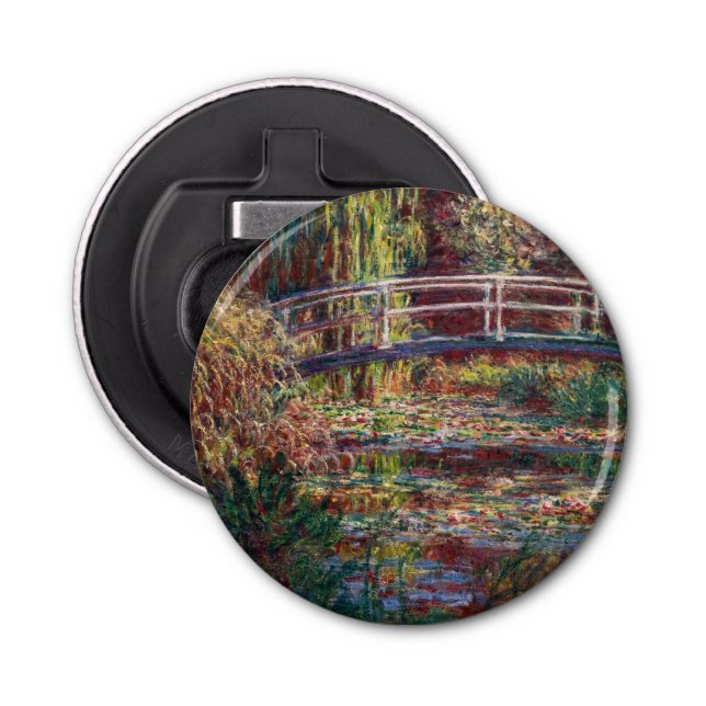 Claude Monet - Water Lily pond, Pink Harmony Bottle Opener (Front)