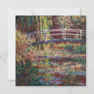 Claude Monet - Water Lily pond, Pink Harmony Invitation