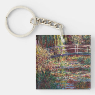 Claude Monet - Water Lily pond, Pink Harmony Keychain