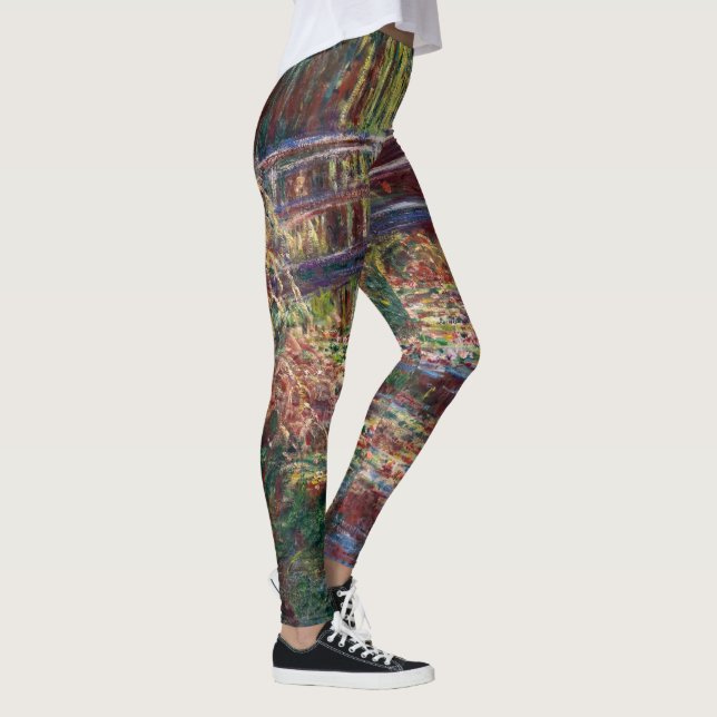Claude Monet - Water Lily pond, Pink Harmony Leggings (Right)