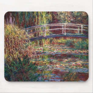 Claude Monet - Water Lily pond, Pink Harmony Mouse Pad