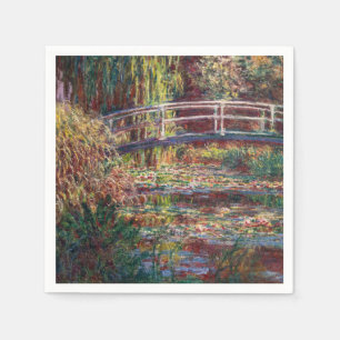 Claude Monet - Water Lily pond, Pink Harmony Napkin