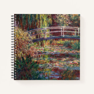 Claude Monet - Water Lily pond, Pink Harmony Notebook