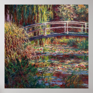 Claude Monet - Water Lily pond, Pink Harmony Poster